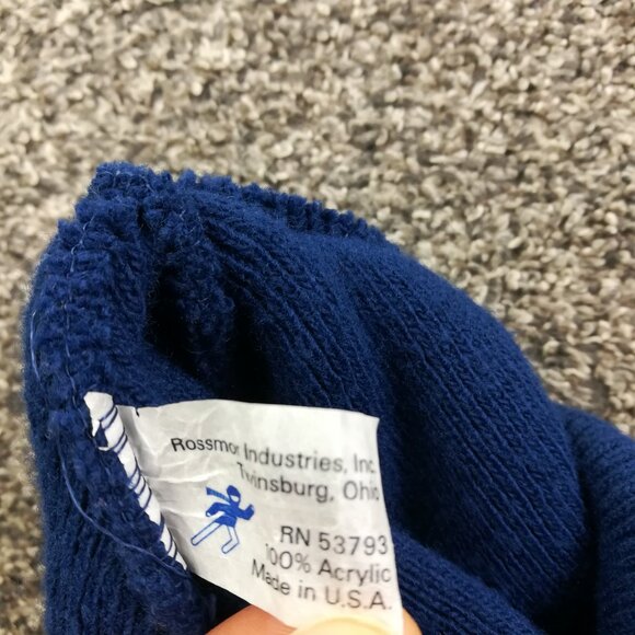 Vintage 90s Dallas Cowboys Beanie Hat Rossmor Industries Winter Knit USA Made - Picture 3 of 3